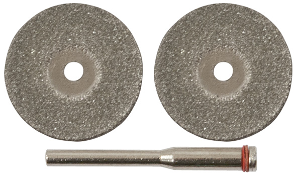 Набор насадок для гравёра диск алмазный 3шт + штифт FIT (металл,керамика)
