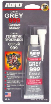 Герметик прокладка Abro серый 85г. (343град.)