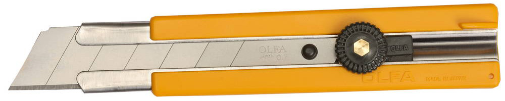 Нож с сегментированным лезвием 25мм OLFA трещоточный фиксатор OL-H-1