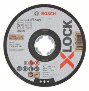 Отрезной круг 125*1.0*22 нерж. Bosch X-LOCK