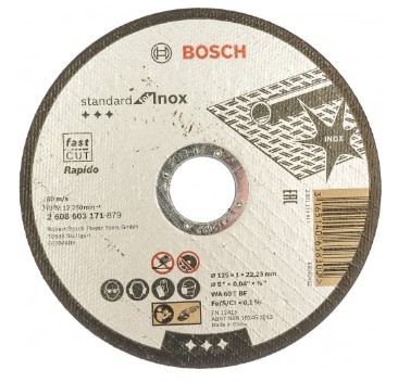 Отрезной круг 125*1.0*22 нерж. Bosch Standart
