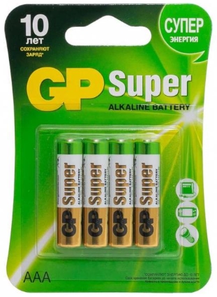 Батарейка GP Super Alkaline ААА (4 шт.)